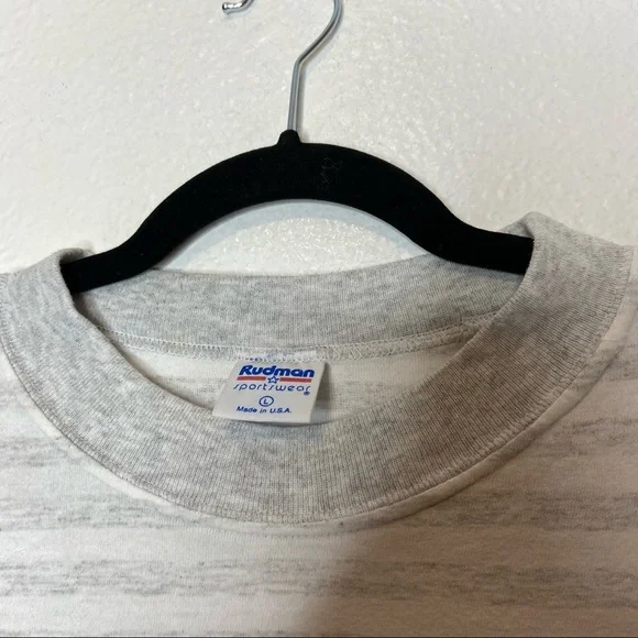 Vintage Single Stitch Gray Striped Carnival Cruise Ships T-shirt Tee Shirt - Picture 3 of 11